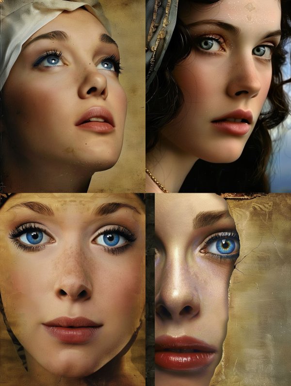 Timeless Gazes: A Study of Ethereal Beauty