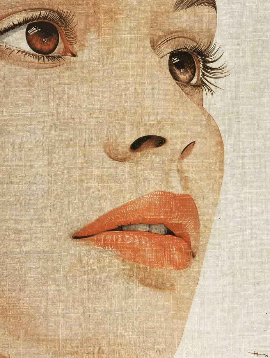 Ethereal Gaze in Soft Tones - Image 1