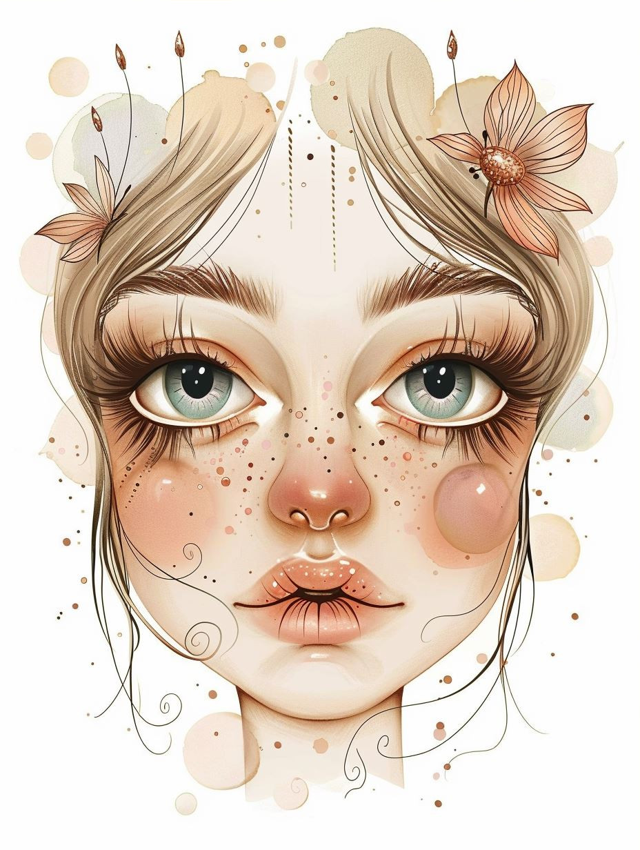 Ethereal Gaze in Earthy Tones - Image 3