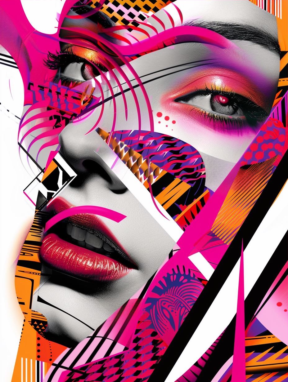 Neon Geometric Portrait Fusion - Image 3