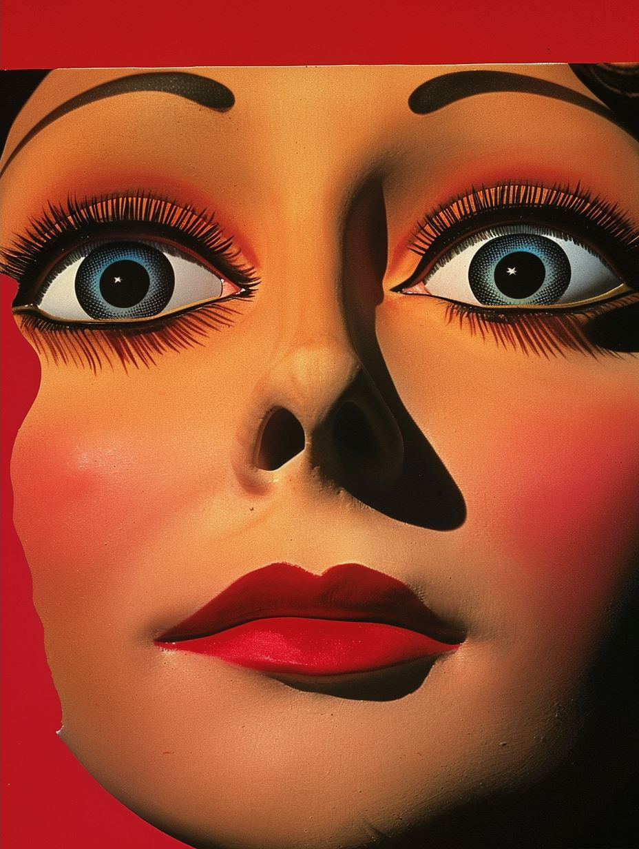 Vintage Surrealist Beauty Portrait - Image 2