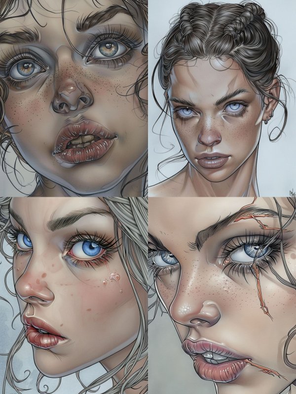 Haunting Gazes: A Digital Portrait Study