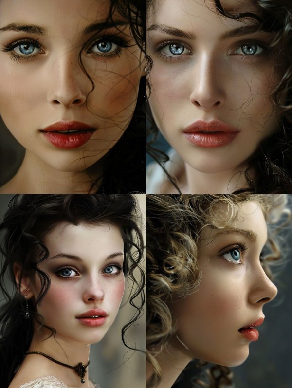 Ethereal Gazes: A Study in Blue Eyes