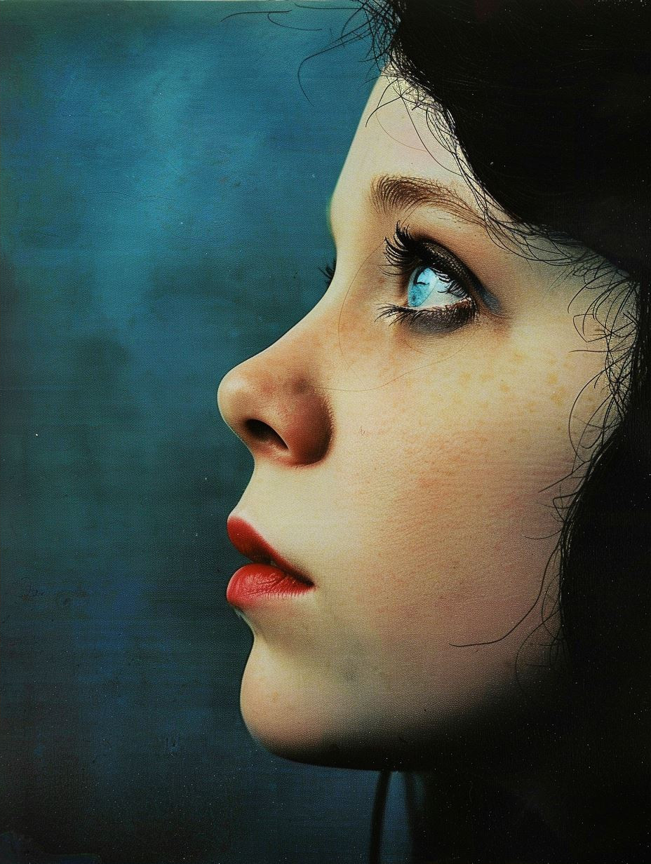 Ethereal Gazes in Blue Light - Image 2