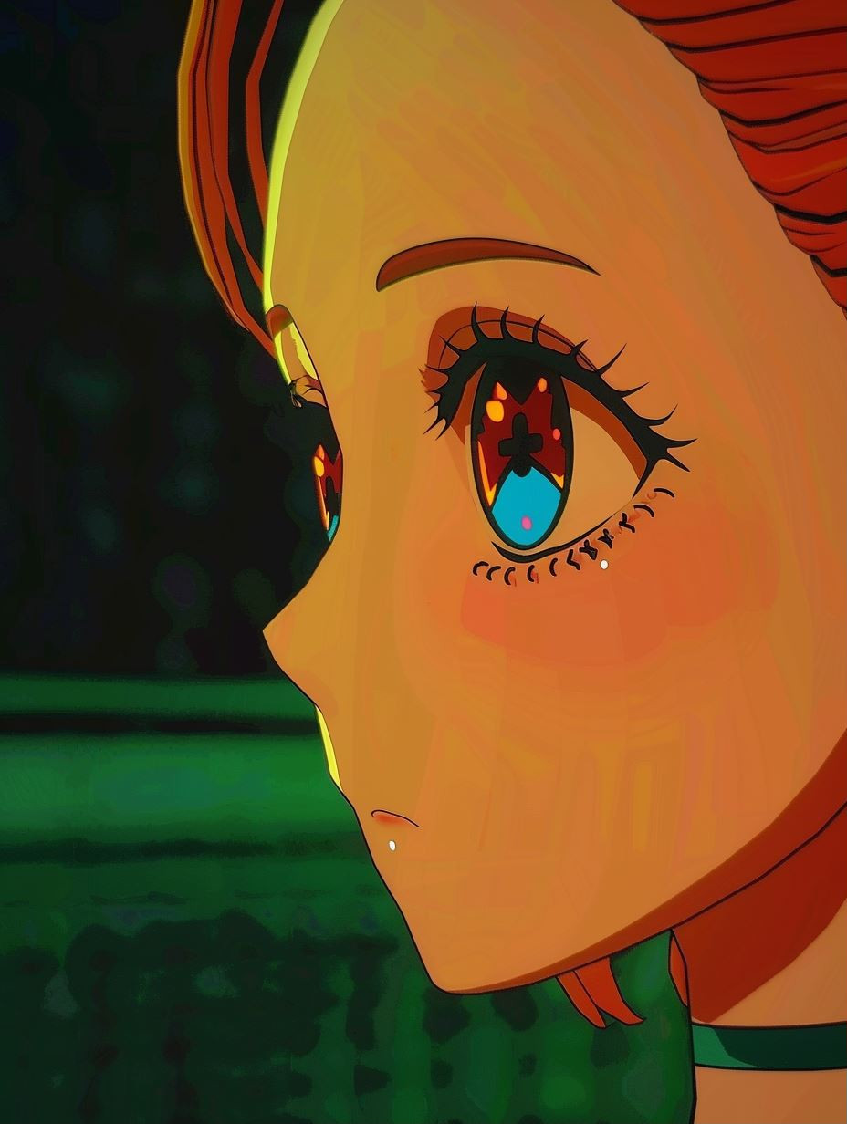 Cosmic Gaze Anime Portrait