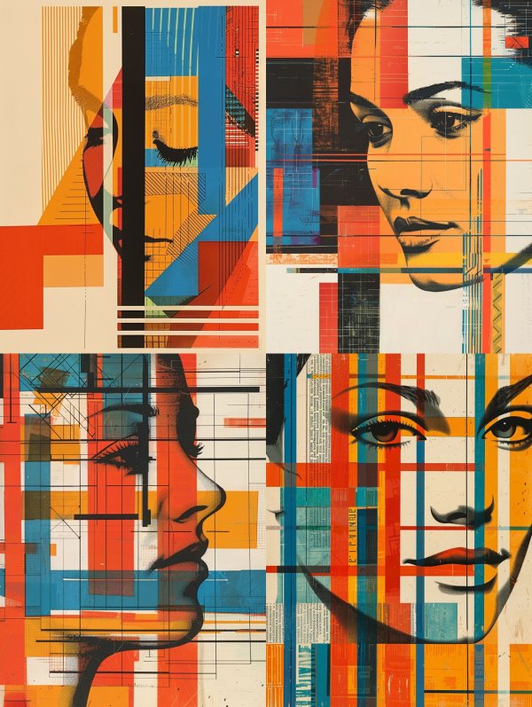 Geometric Fragmented Portrait Art