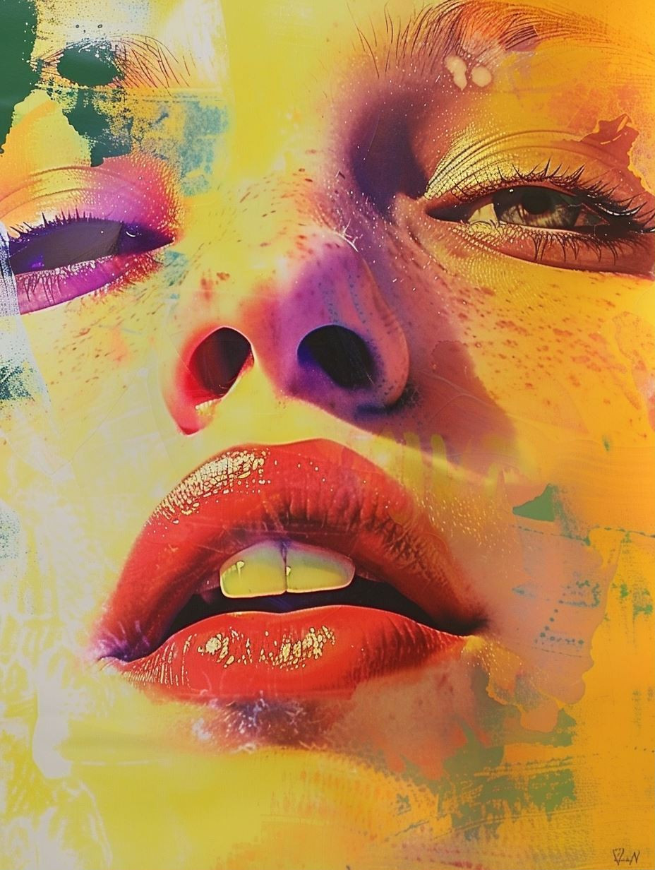 Neon Psychedelic Portrait Study