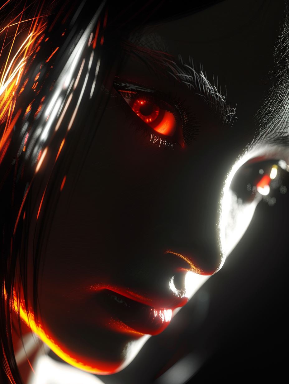 Crimson Shadows of the Digital Soul - Image 1