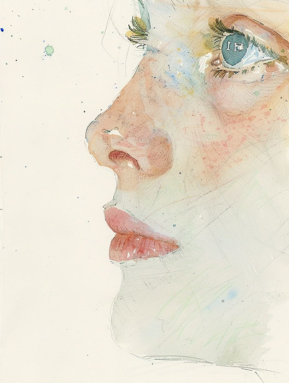 Ethereal Gaze Watercolor Studies - Image 2