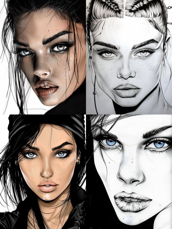 Noir Digital Portrait Study