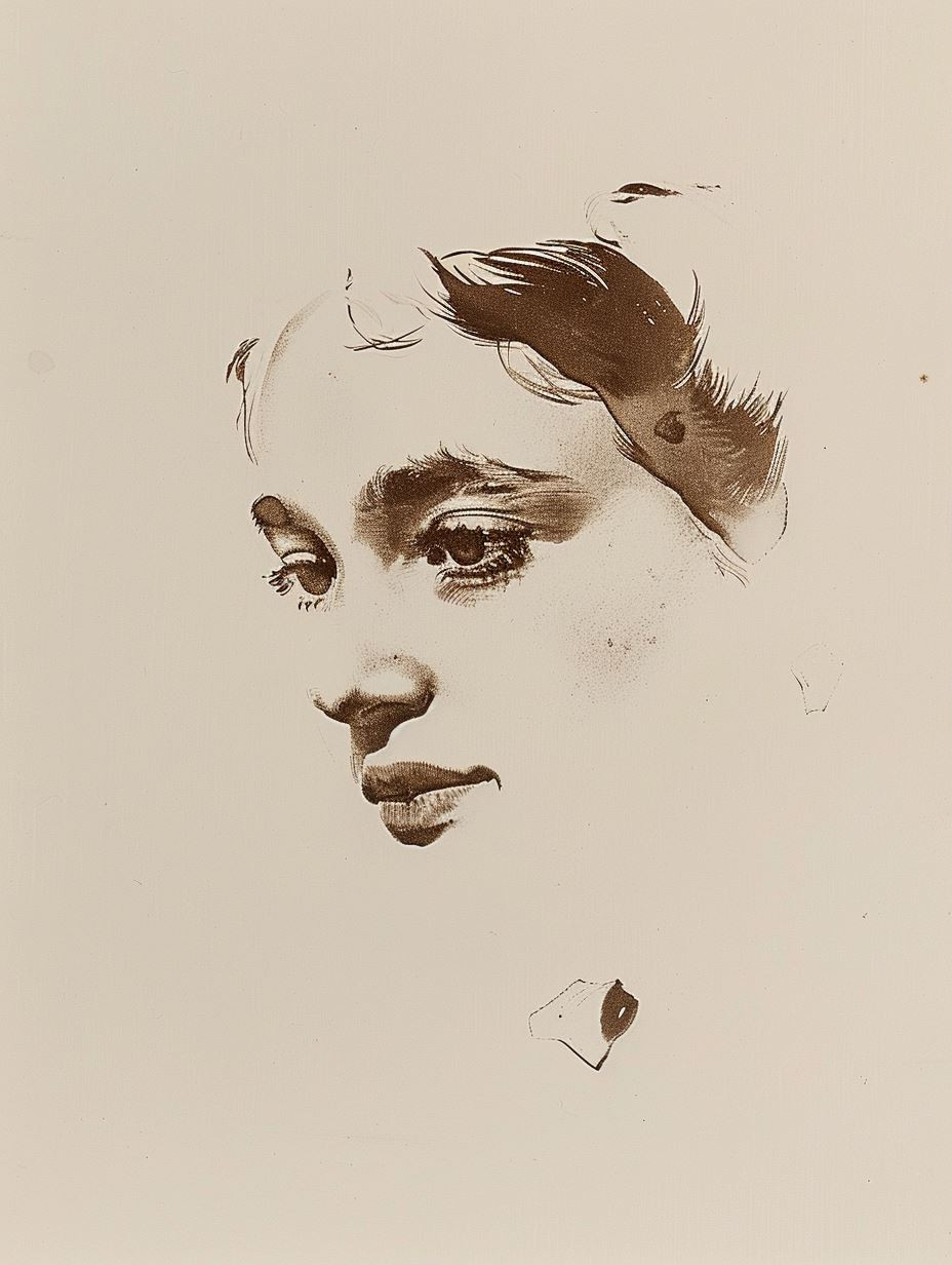 Ethereal Sepia Ink Portraits - Image 3