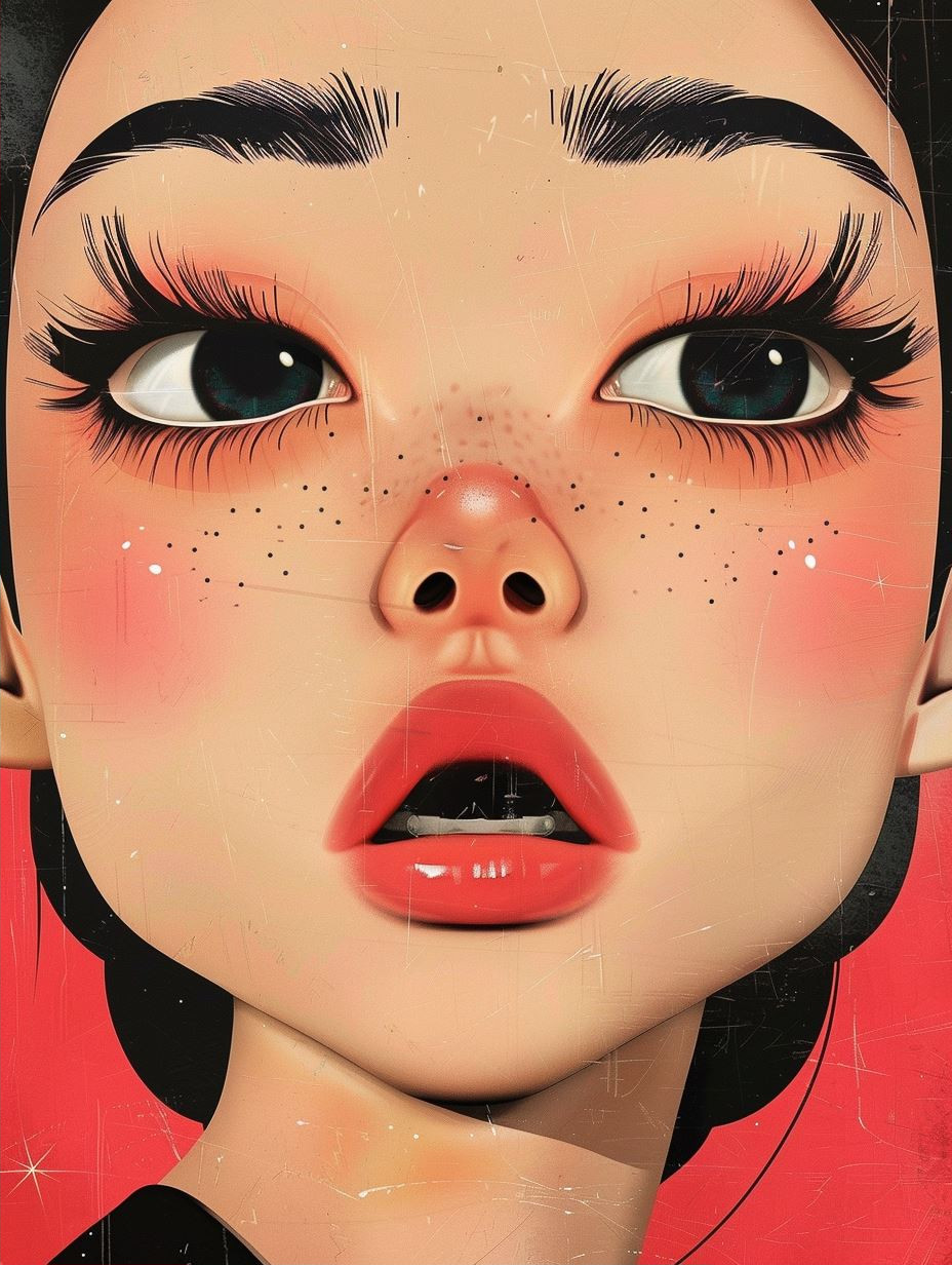Surreal Digital Portraits of Stylized Faces - Image 2