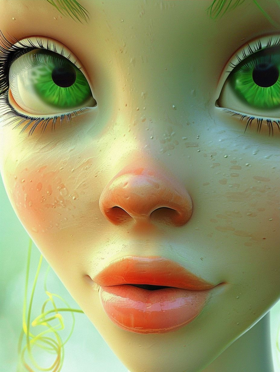 Ethereal Green Gaze Portraits - Image 3