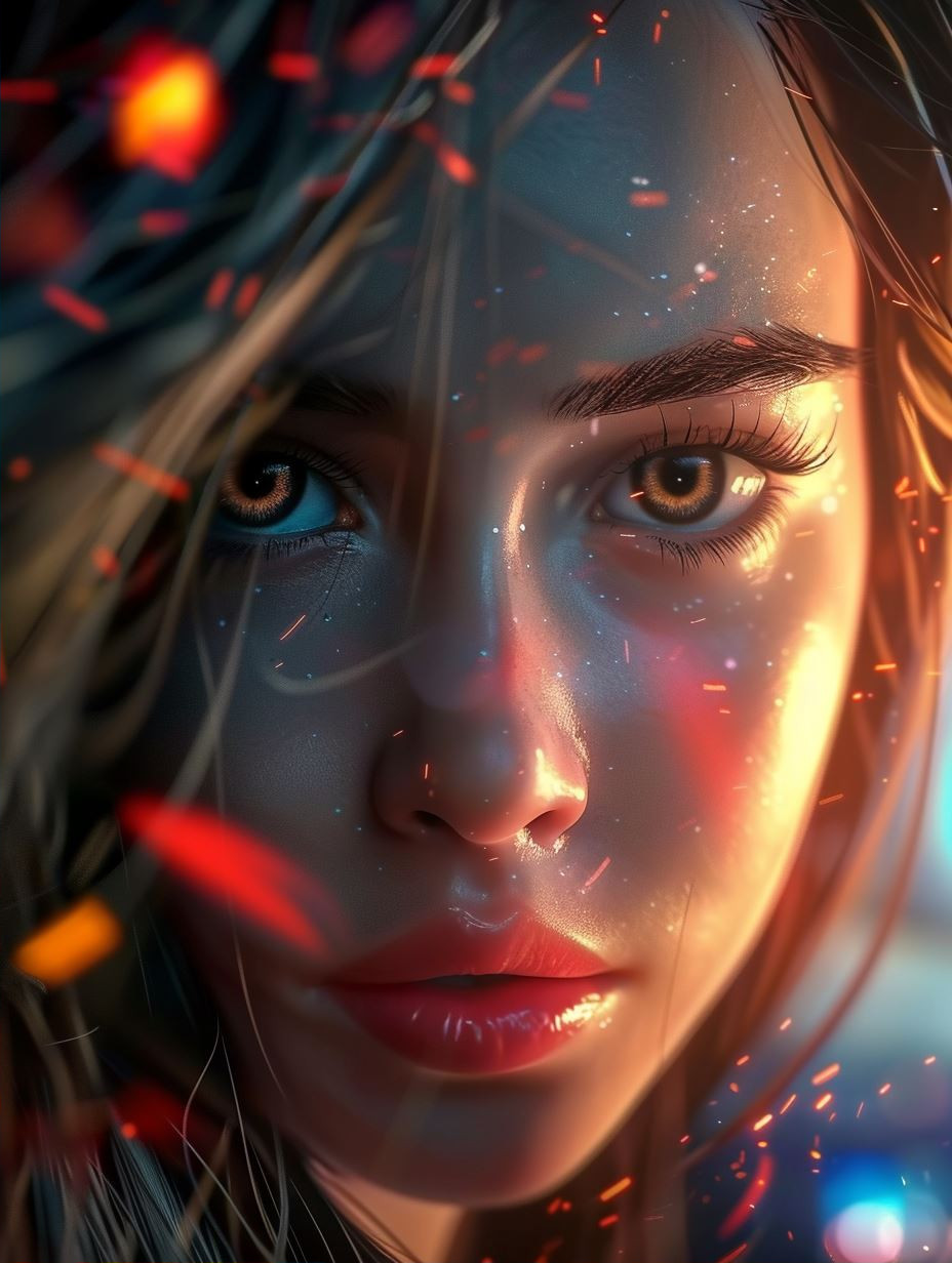 Cybernetic Visions: A Digital Portrait Quad - Image 2