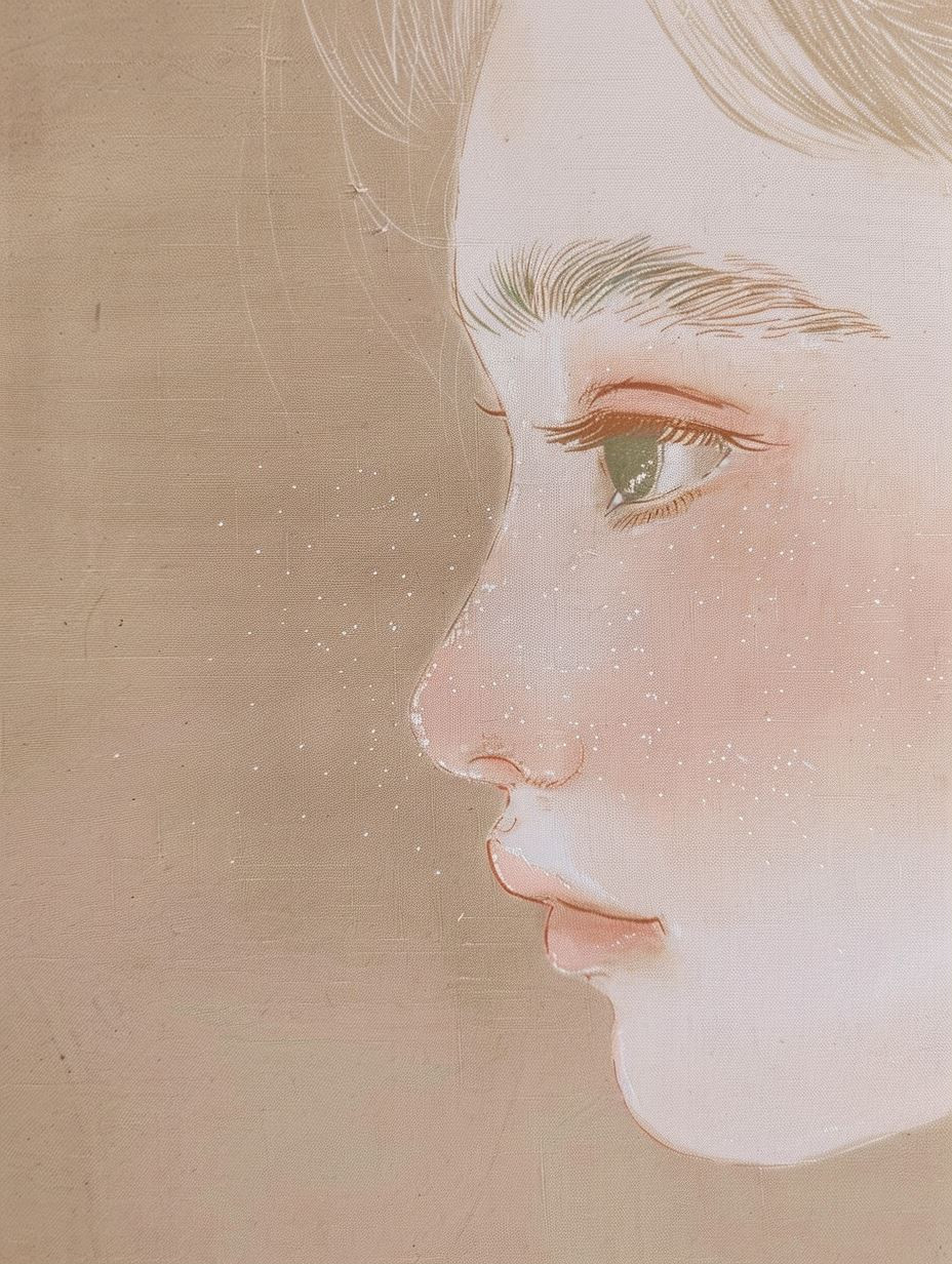 Ethereal Gaze in Soft Ochre - Image 1
