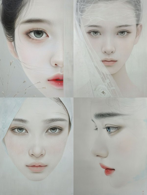 Ethereal Gazes: A Study of Serenity