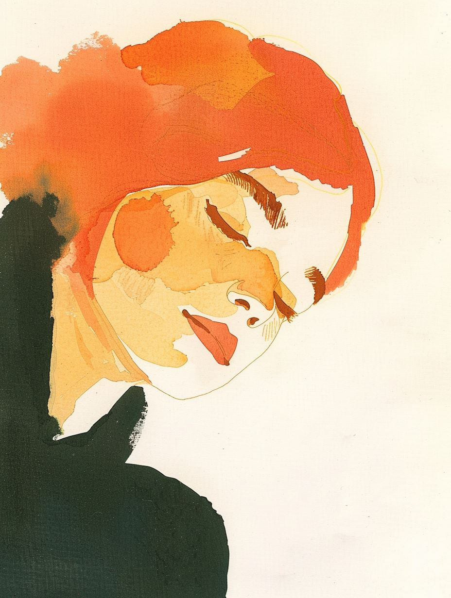 Abstract Ethereal Watercolor Portrait - Image 3