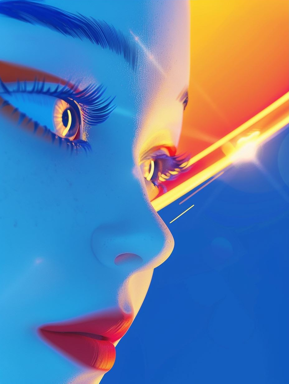 Neon Azure Dream Portraits - Image 3