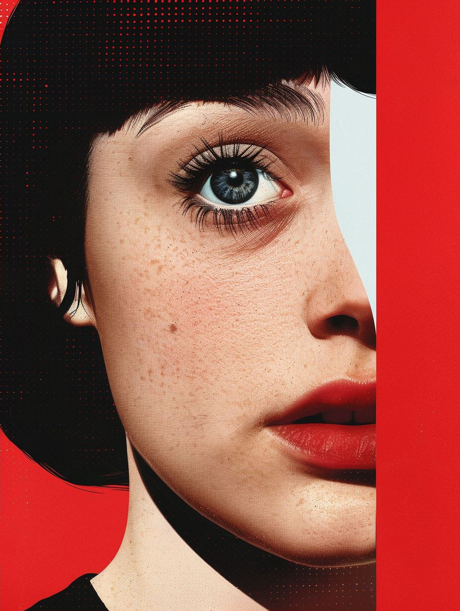 Bold Crimson Pop Art Portraits - Image 2