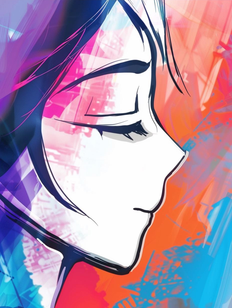 Vibrant Digital Portrait Art Study - Image 3