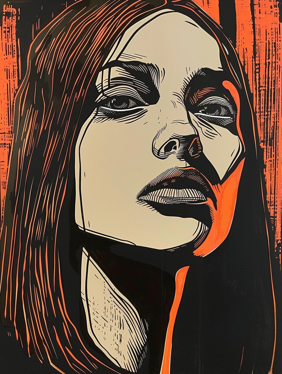 Bold Contrast Portrait Study - Image 3