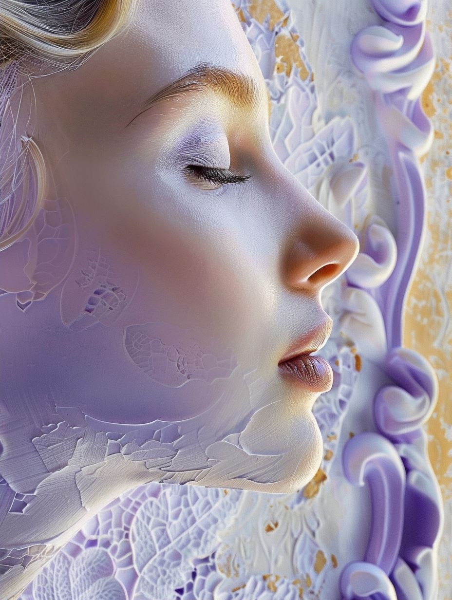Ethereal Lavender Veil Portrait - Image 2