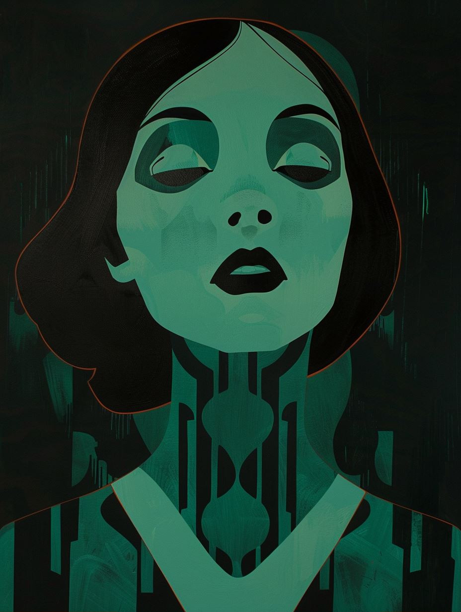 Ethereal Teal Noir Portraits - Image 1
