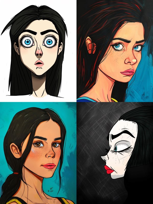 Stylized Digital Portrait Variations
