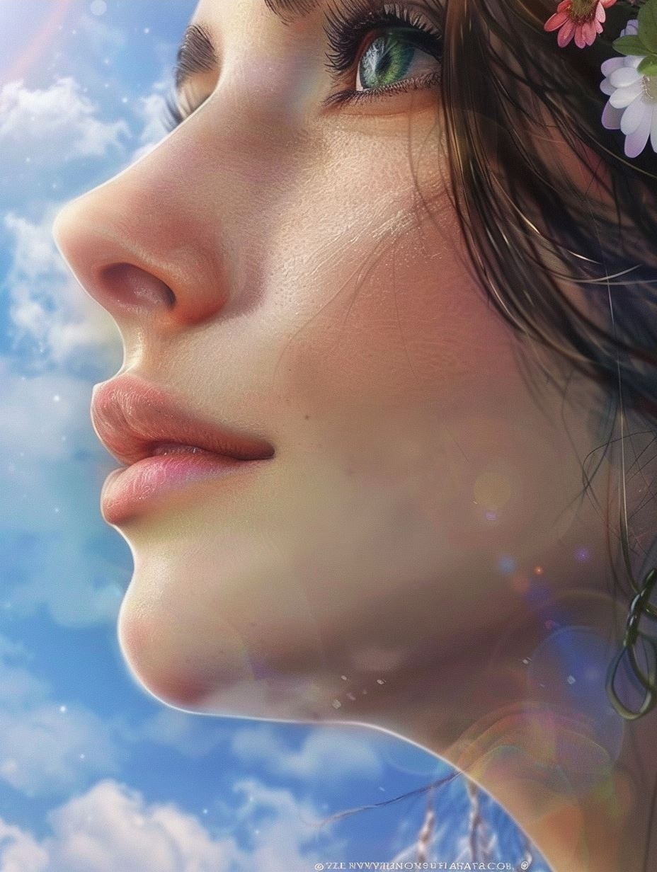 Ethereal Glow Portrait of Serenity - Image 3