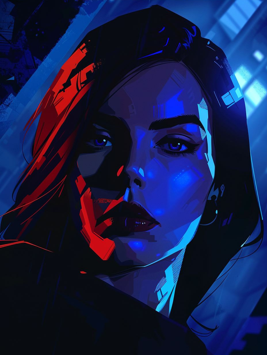 Neon Shadows Noir Portraits - Image 3