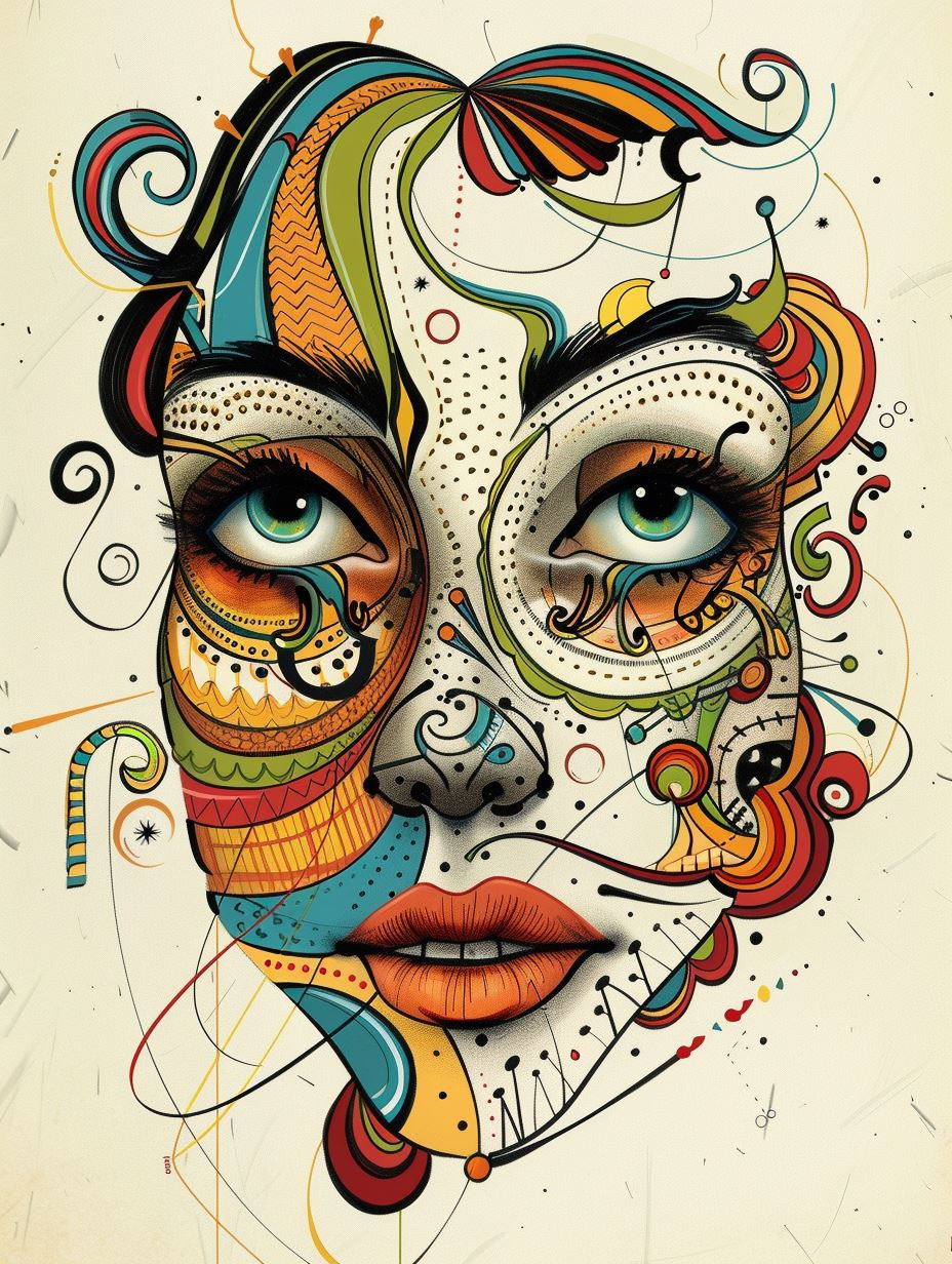 Abstract Surrealist Portrait Collage - Image 1