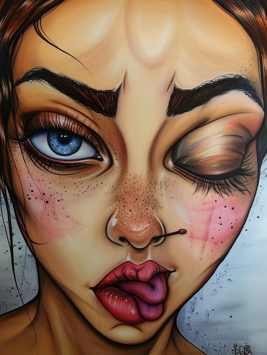 Hyper-Realistic Stylized Portrait Art