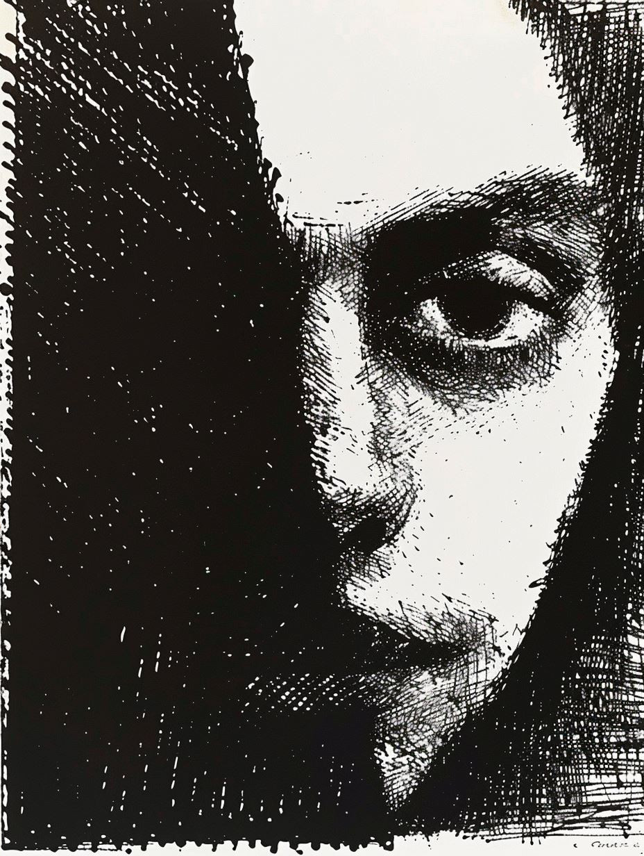 Haunting Monochrome Portrait Collage - Image 4