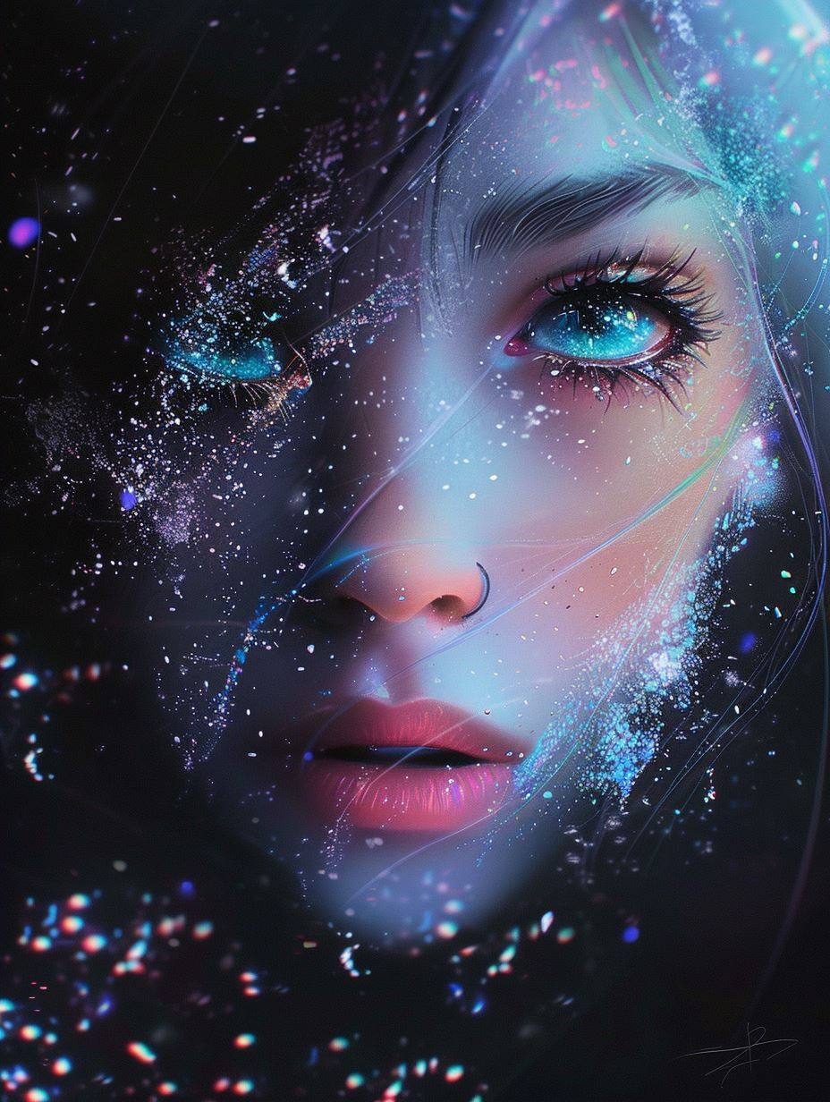 Celestial Neon Dream Portraits - Image 4