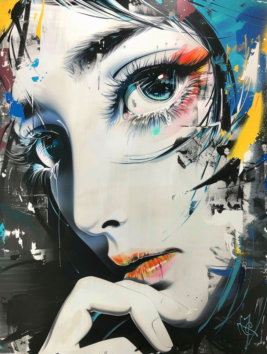 Ethereal Gazes: A Fusion of Modern Art - Image 2