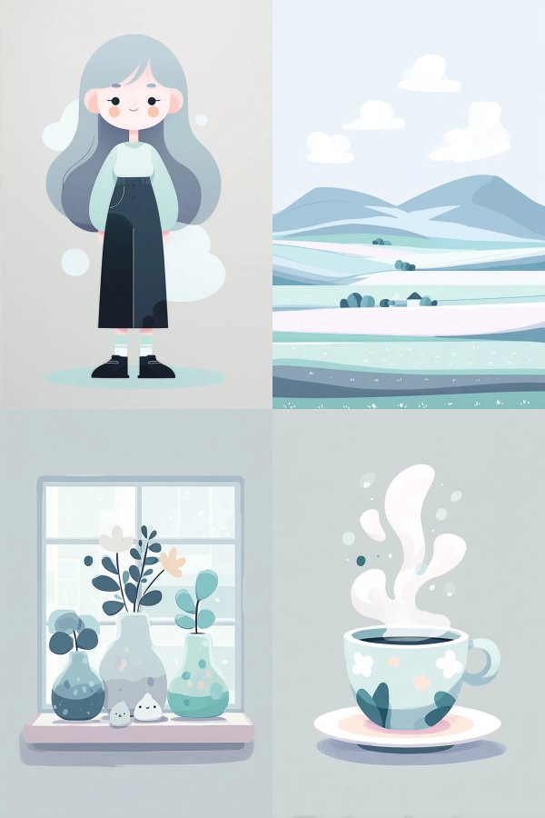 Serene Moments in Pastel Blue