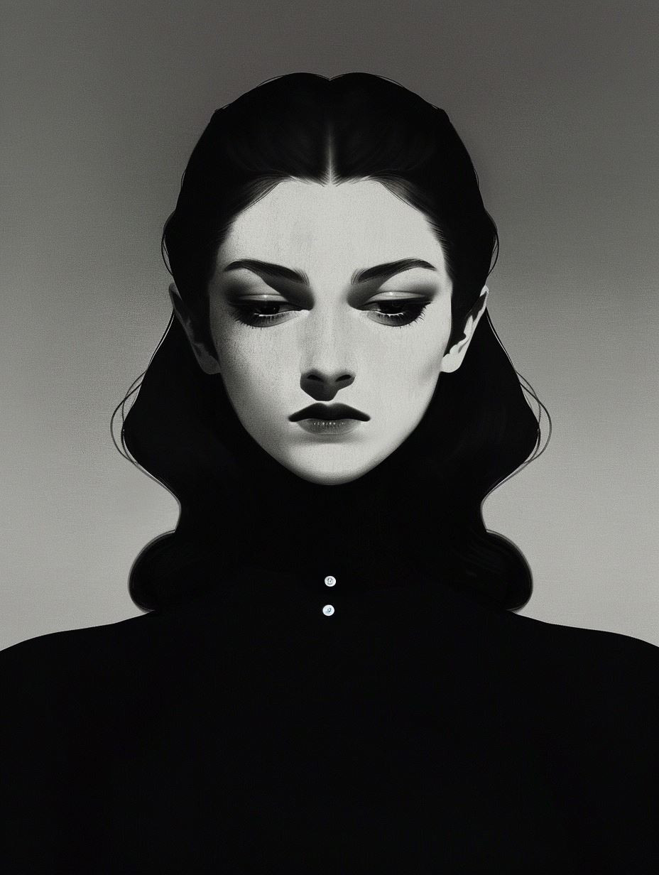 Monolithic Noir Symmetry Portrait - Image 4