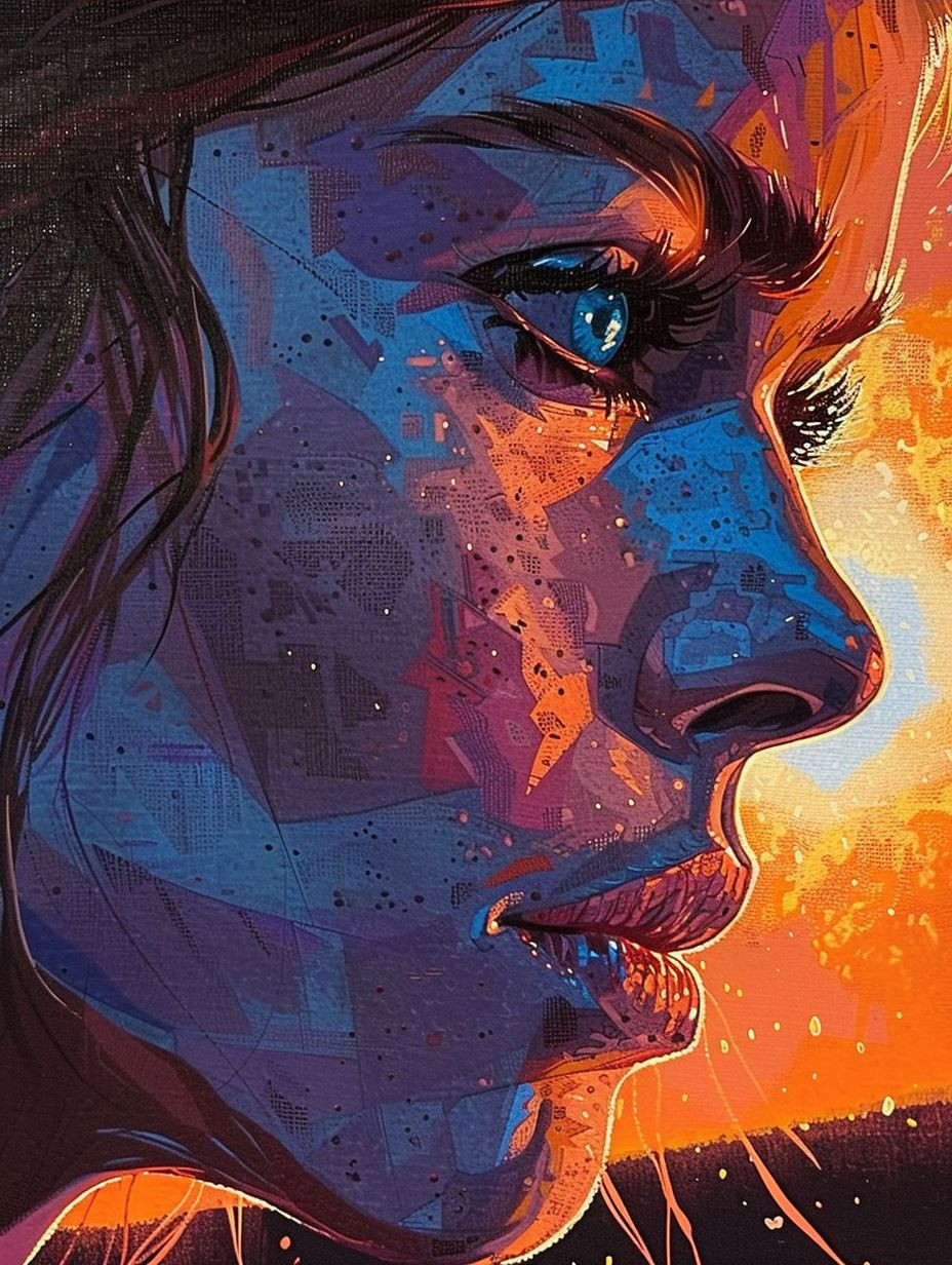 Neon Dreams of Ethereal Faces - Image 3