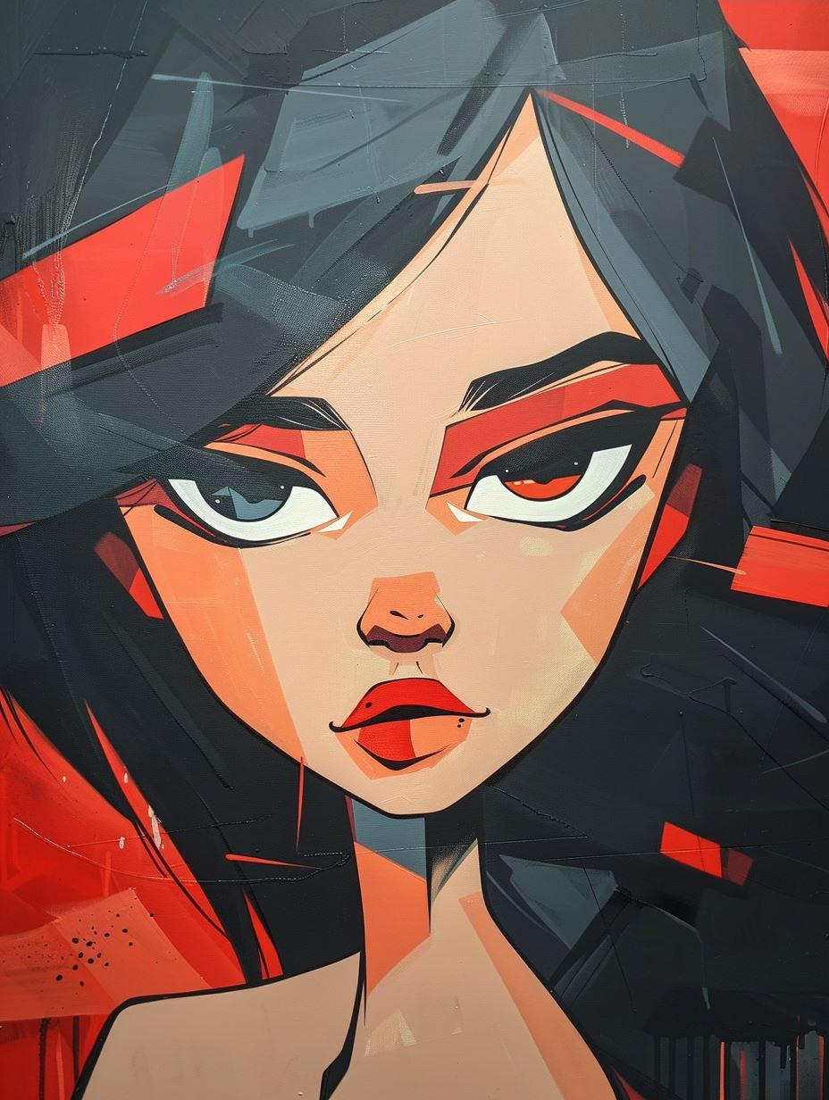 Crimson Shadows: A Study in Contrast - Image 3