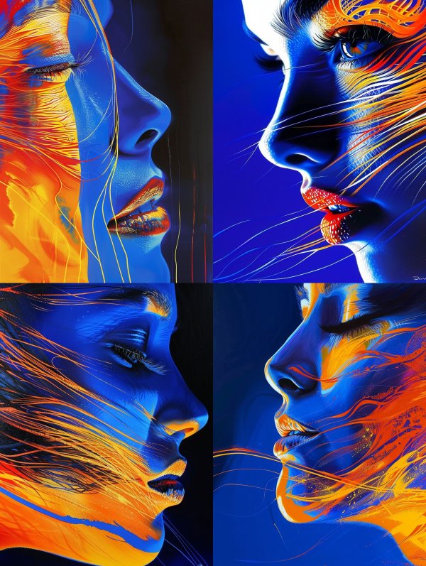 Electric Neon Portrait Fusion