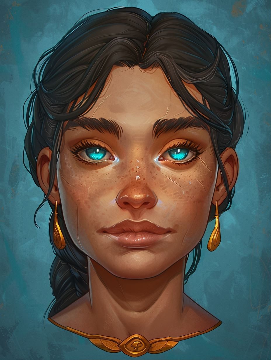 Azure Eyes Fantasy Character Portraits - Image 1