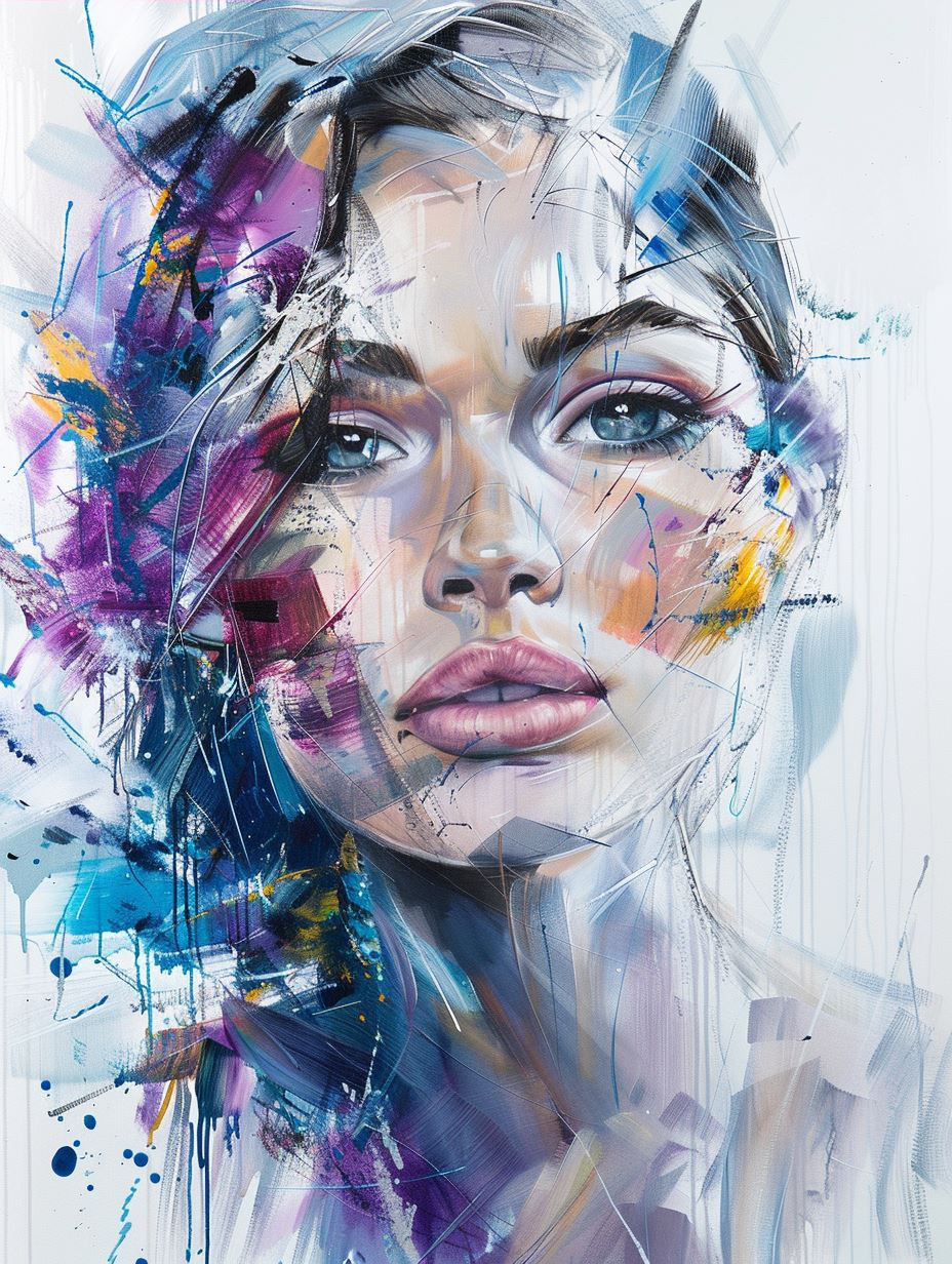 Abstract Neon Portrait Fusion - Image 4
