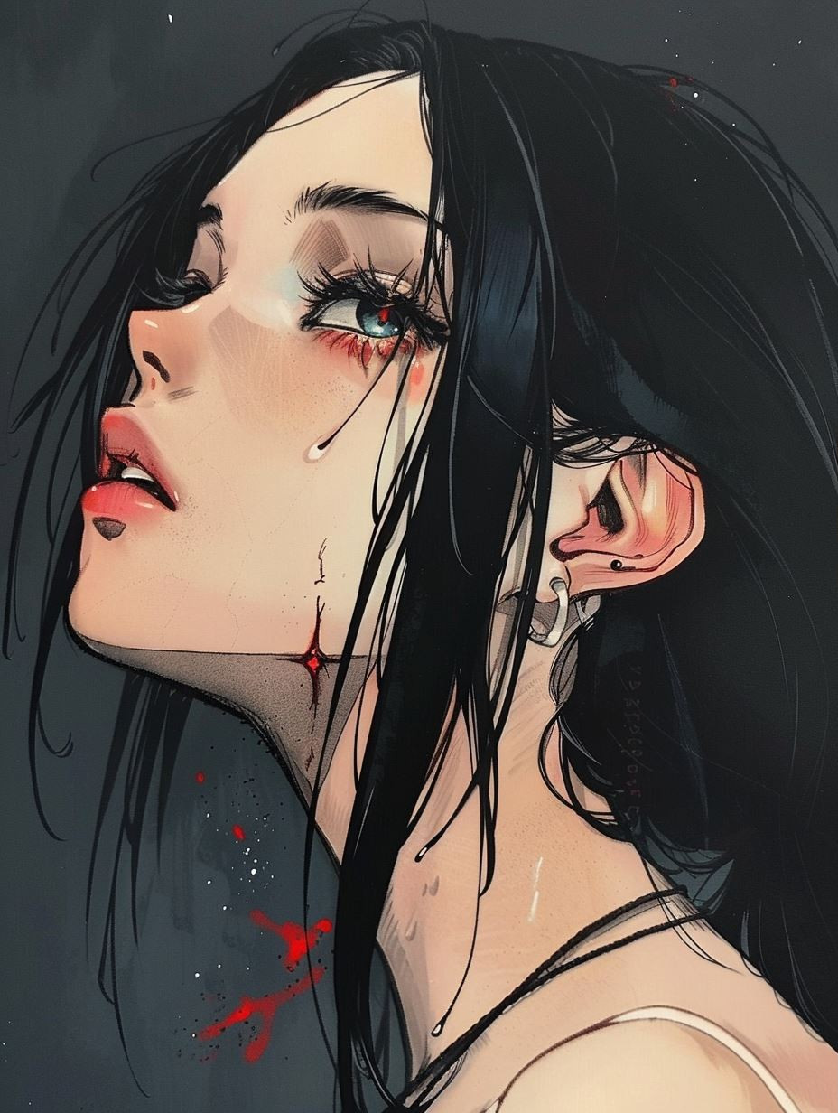 Melancholy Gothic Anime Portraits - Image 3