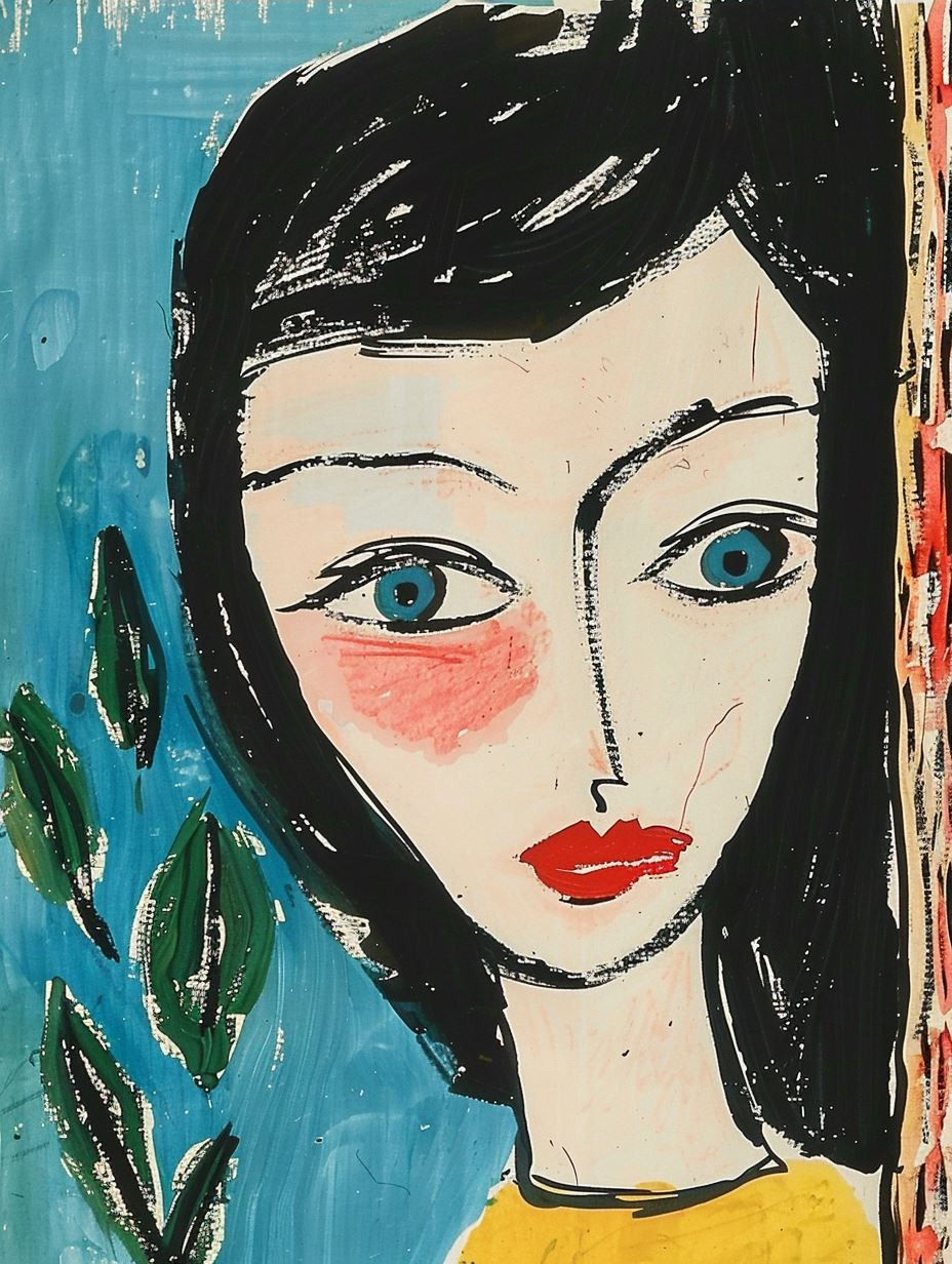 Naive Folk Art Portraits - Image 3