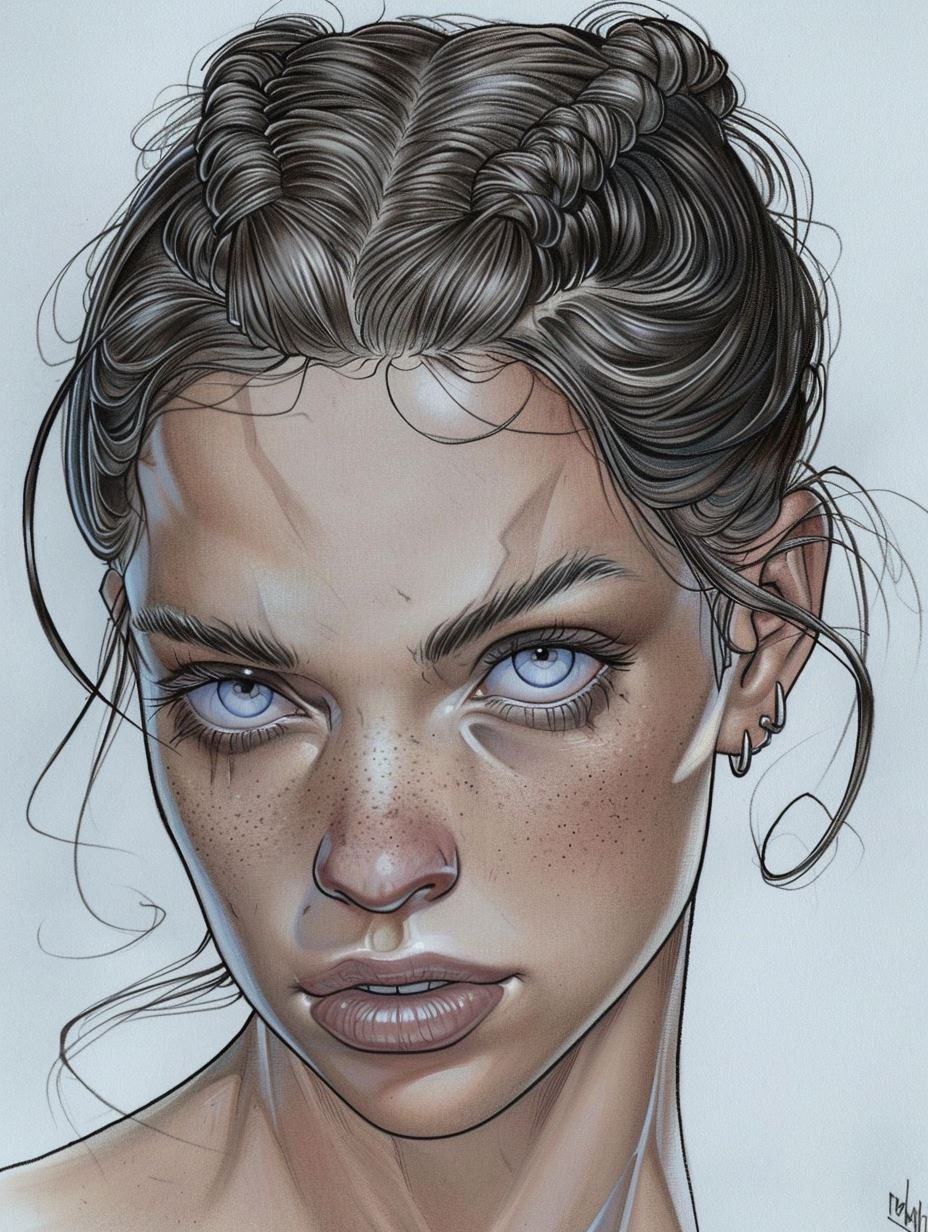 Haunting Gazes: A Digital Portrait Study - Image 2