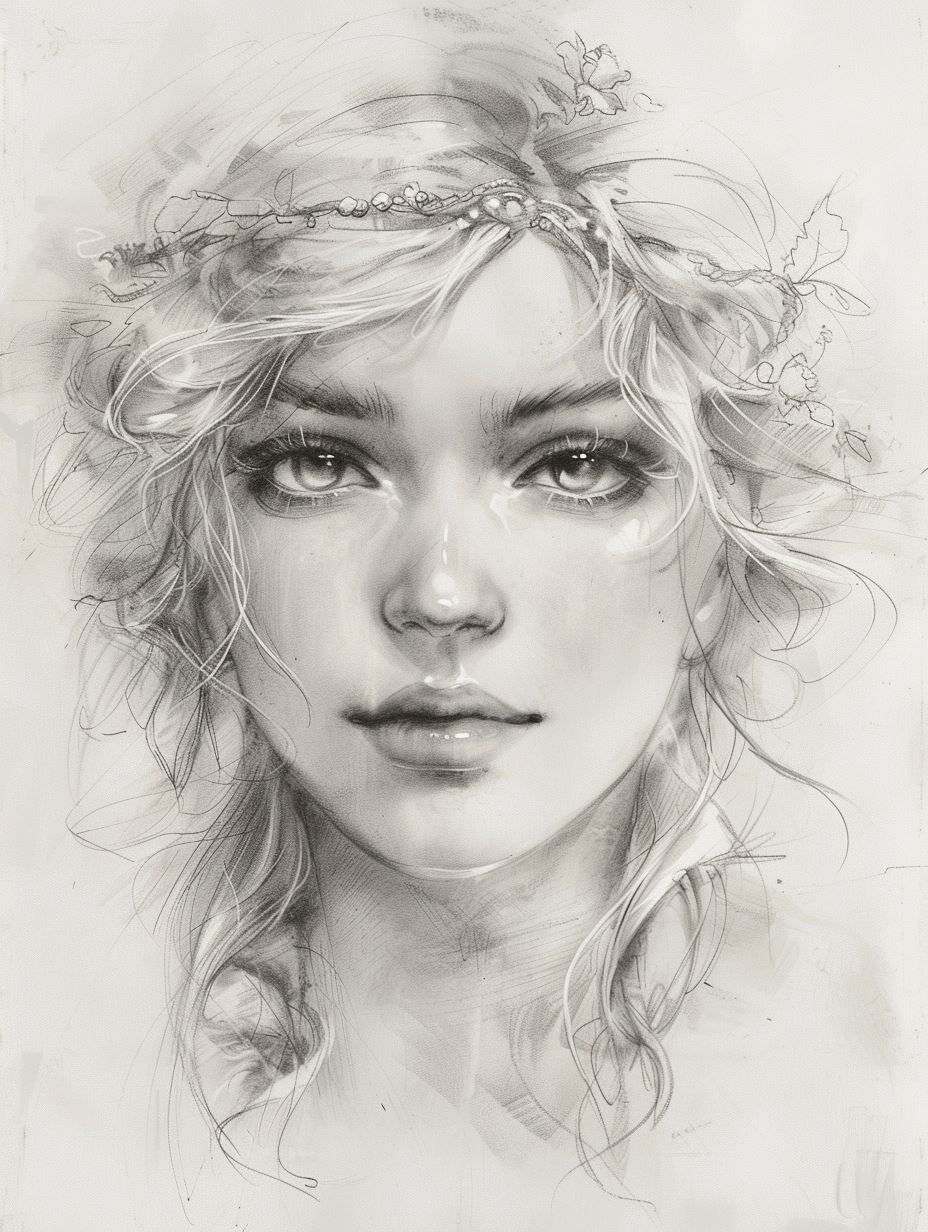 Ethereal Whispers in Graphite - Image 1
