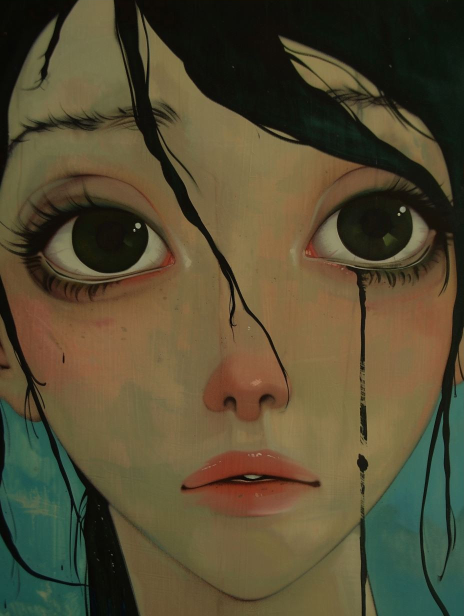 Melancholic Gaze in Muted Tones - Image 3