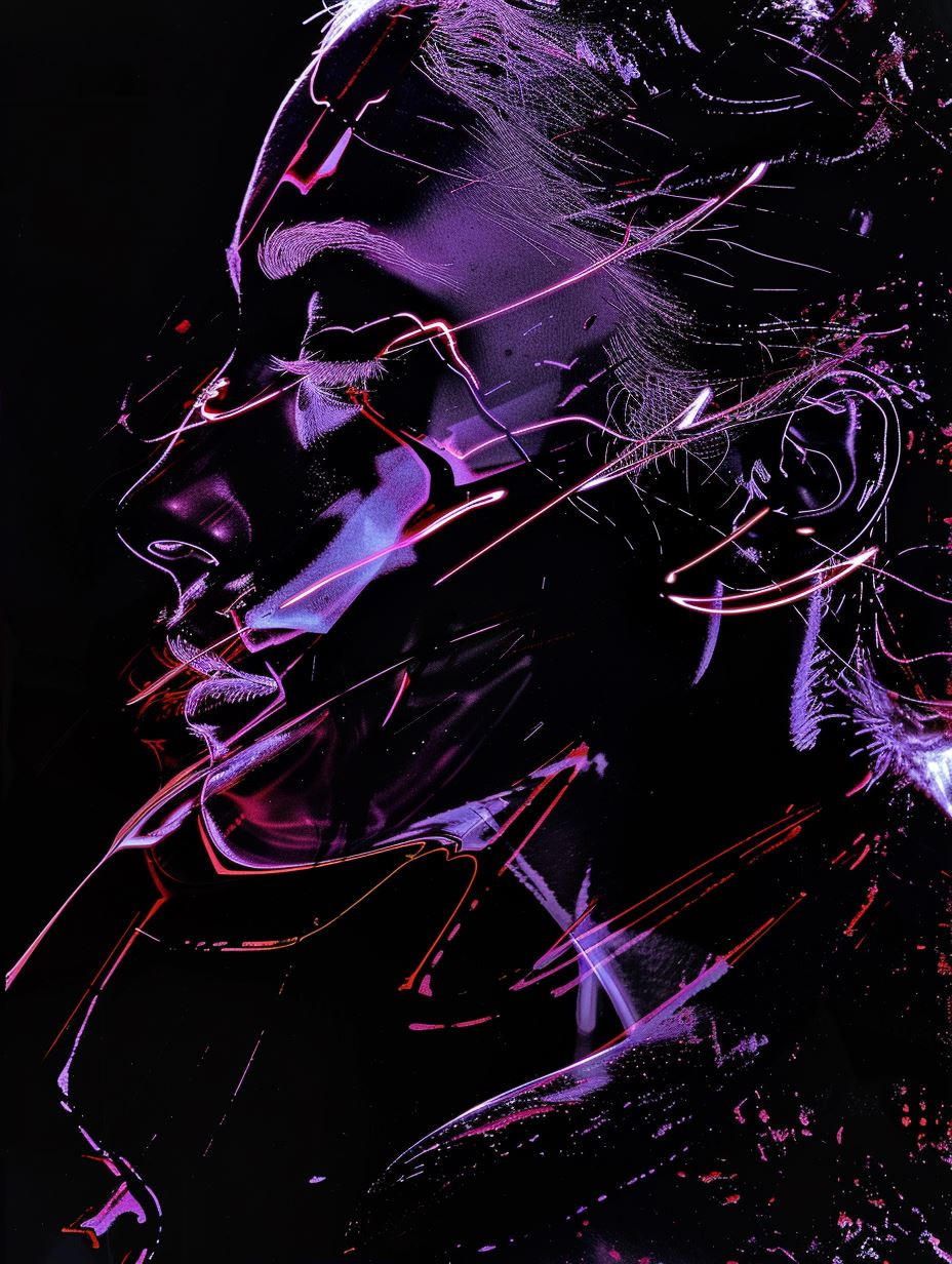 Neon Ethereal Portrait Fragments - Image 2