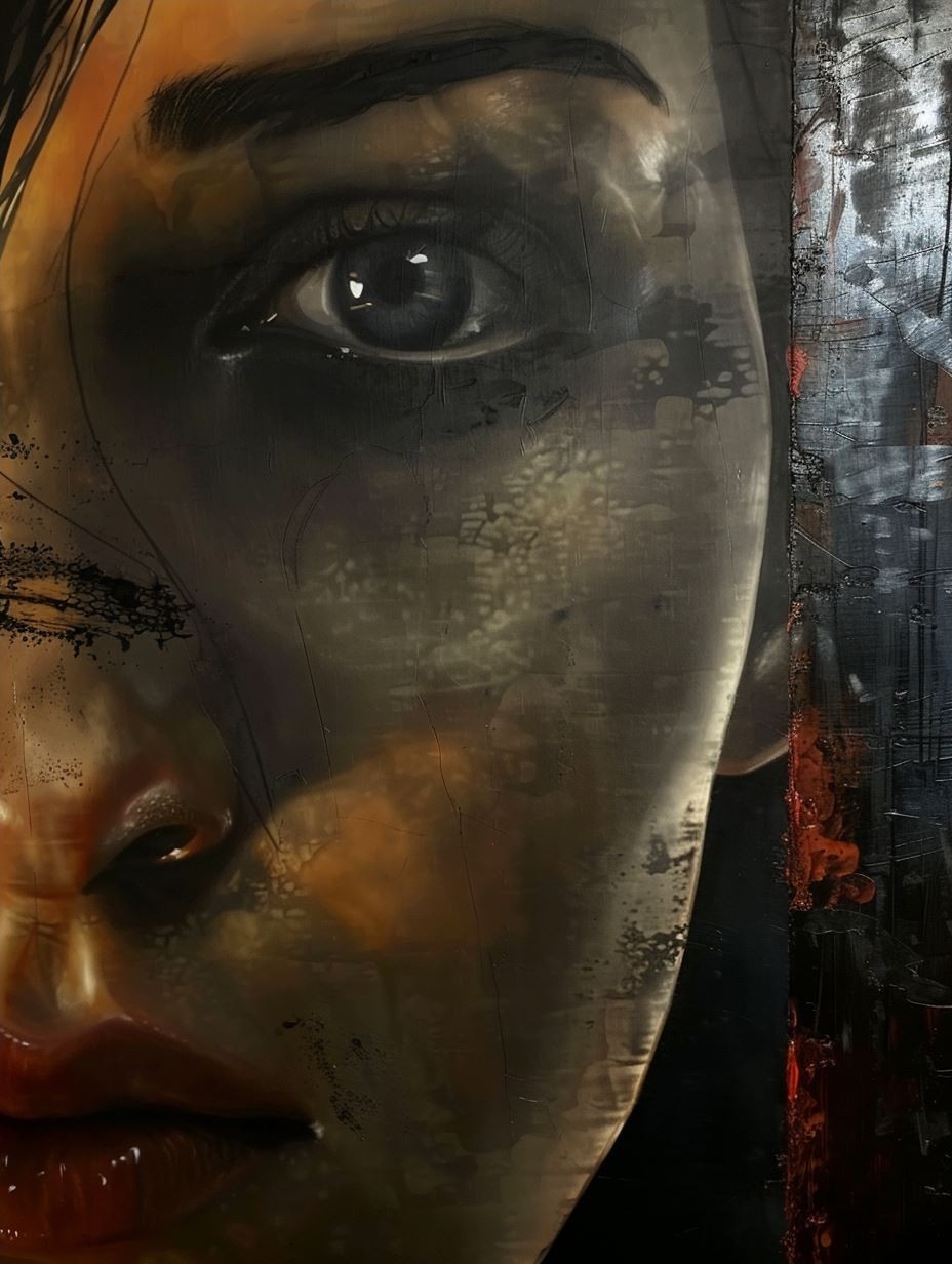 Dark Ethereal Chrome Portrait - Image 4