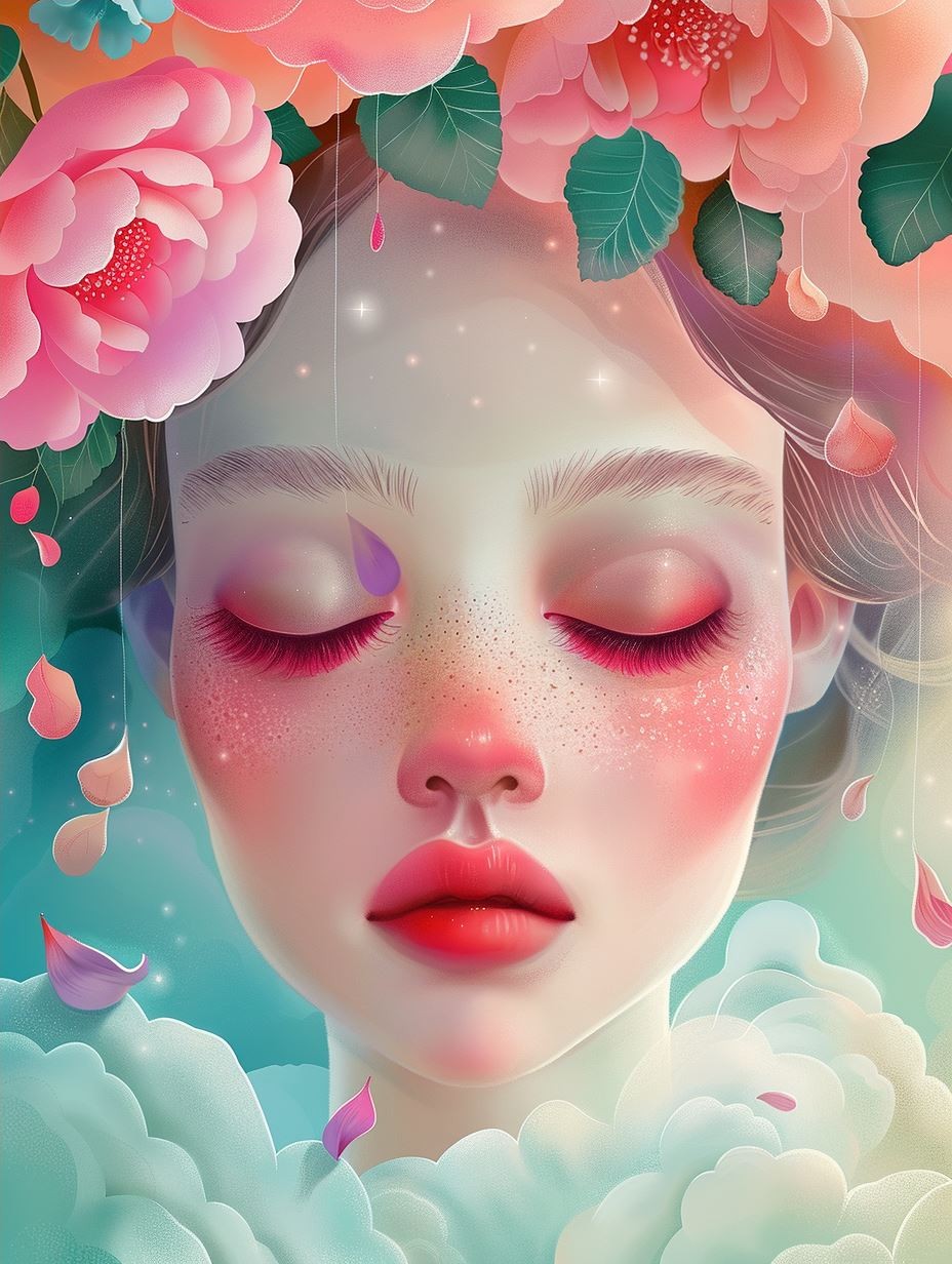 Ethereal Bloom Pastel Portrait - Image 4